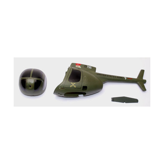 Teil für Hughes 500 Electric Helicopter Olivenrumpf | Scientific-MHD