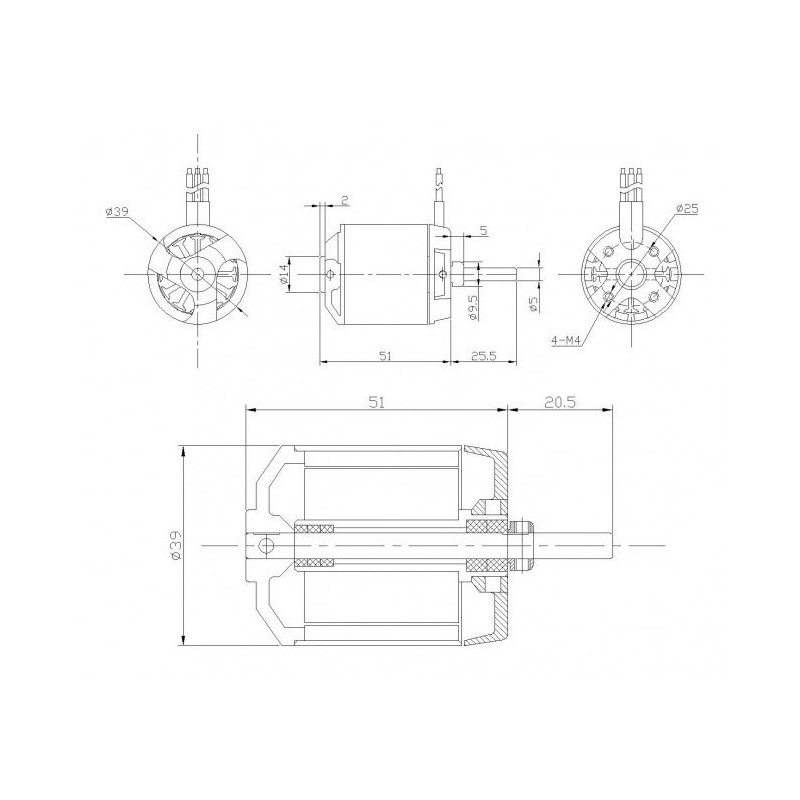 Elektromotor DM2831 KV780 Motor | Scientific-MHD