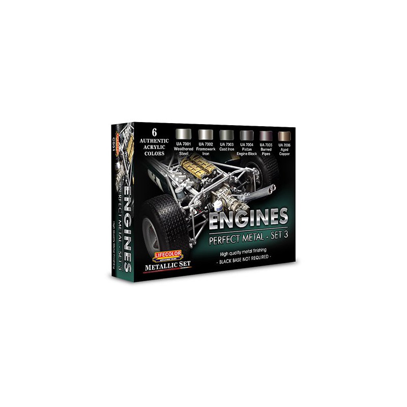 Acrylmalerei Motor Perfect Metall Set 3 | Scientific-MHD