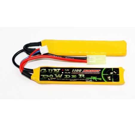 Lipo ACCCI für Funk -kontrolliertes Gerät Airsoft Gun Powder 1100 7,4 V 2 Sticks | Scientific-MHD Lipo ACCCI für Funk -kontrolliertes Gerät Airsoft Gun Powder 1100 7,4 V 2 Sticks | Scientific-MHD