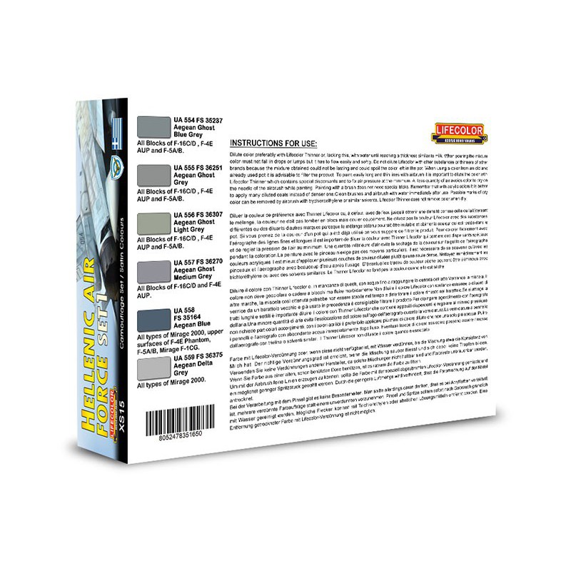 Hellenic Air Force Set 1 Acrylmalerei | Scientific-MHD