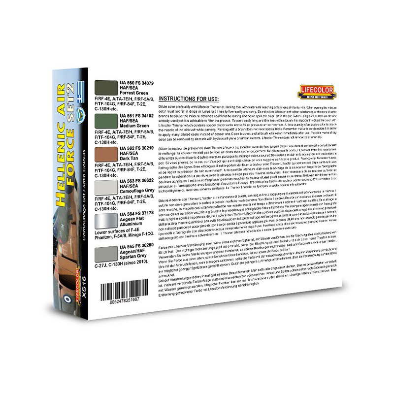 Hellenic Air Force Set 2 Acrylmalerei | Scientific-MHD