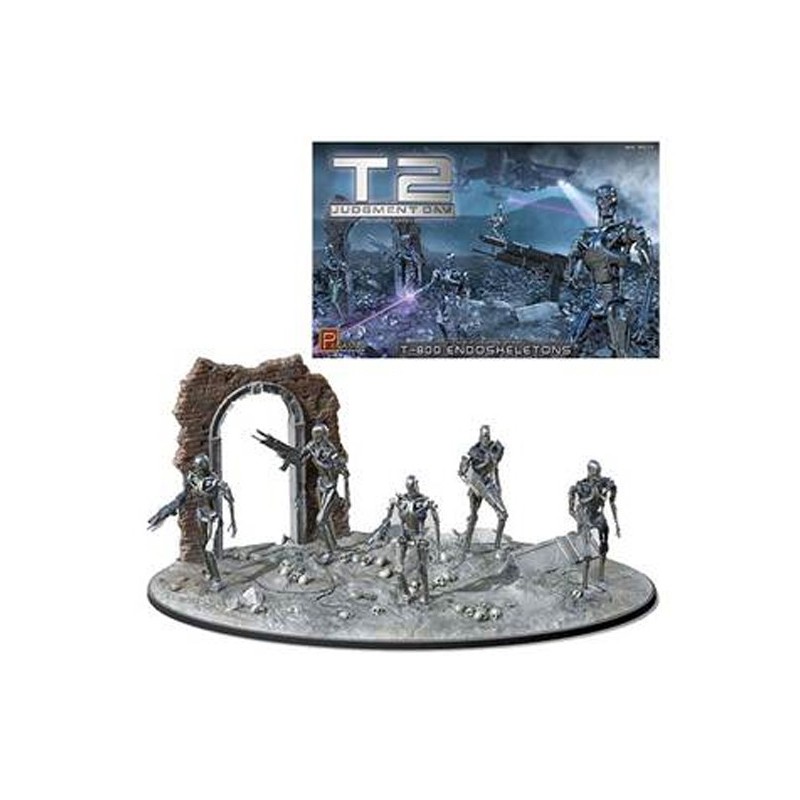 Plastic Science-Fiction-Modell T-800 Endoskelett Chrom 1/32 | Scientific-MHD