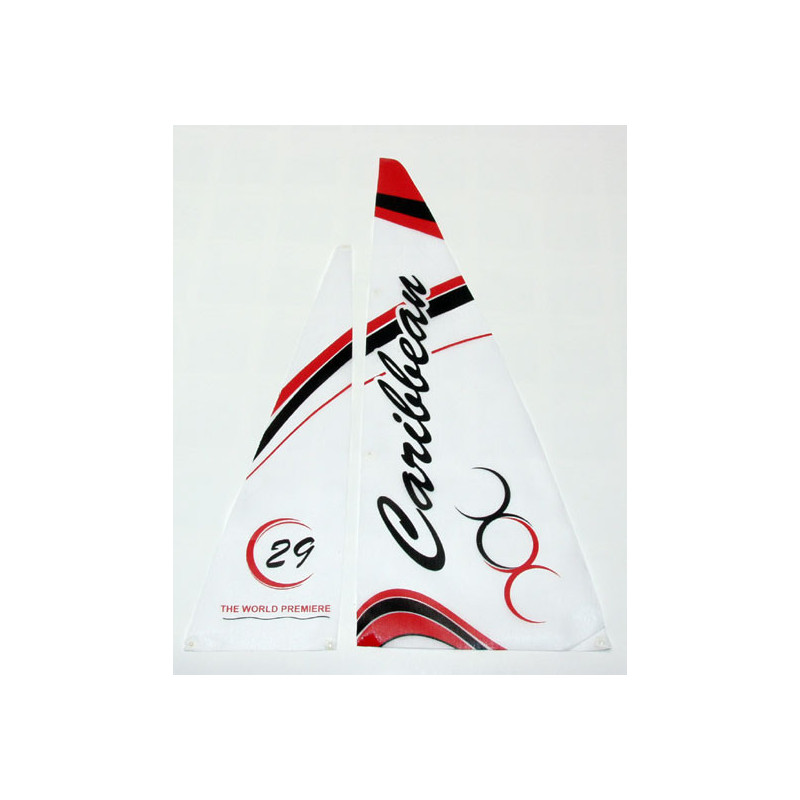 Stück für RC -Boote rotes Voiles -Karibik | Scientific-MHD