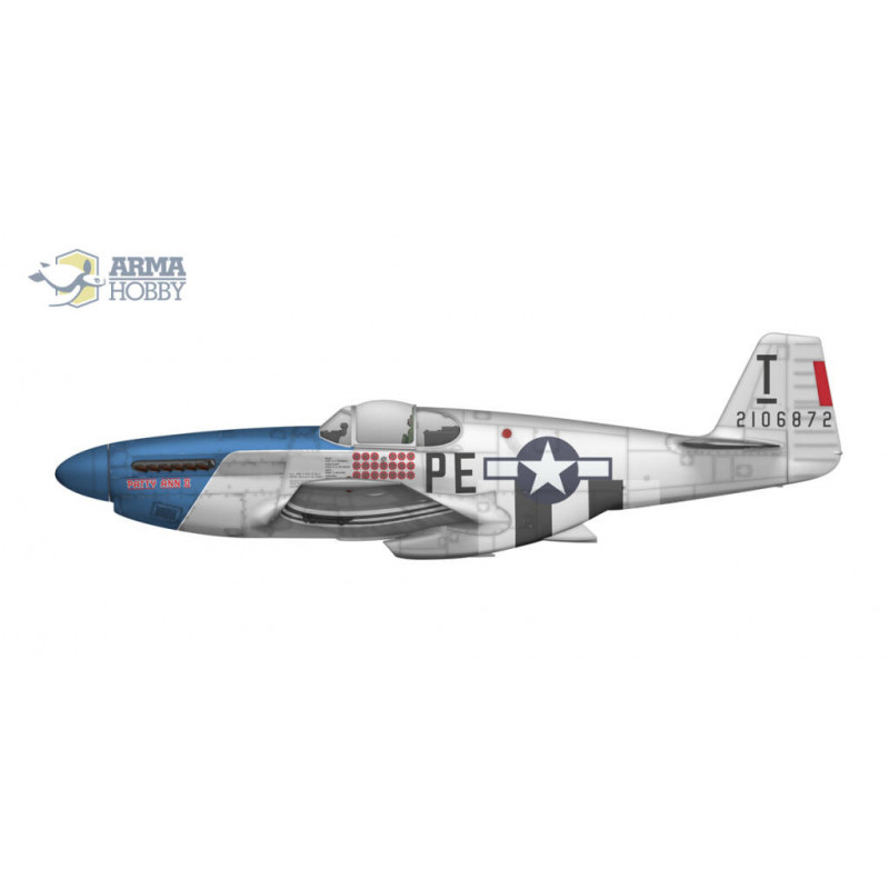 Maquette plastique d'avion P-51B Mustang 1/72 | Scientific-MHD