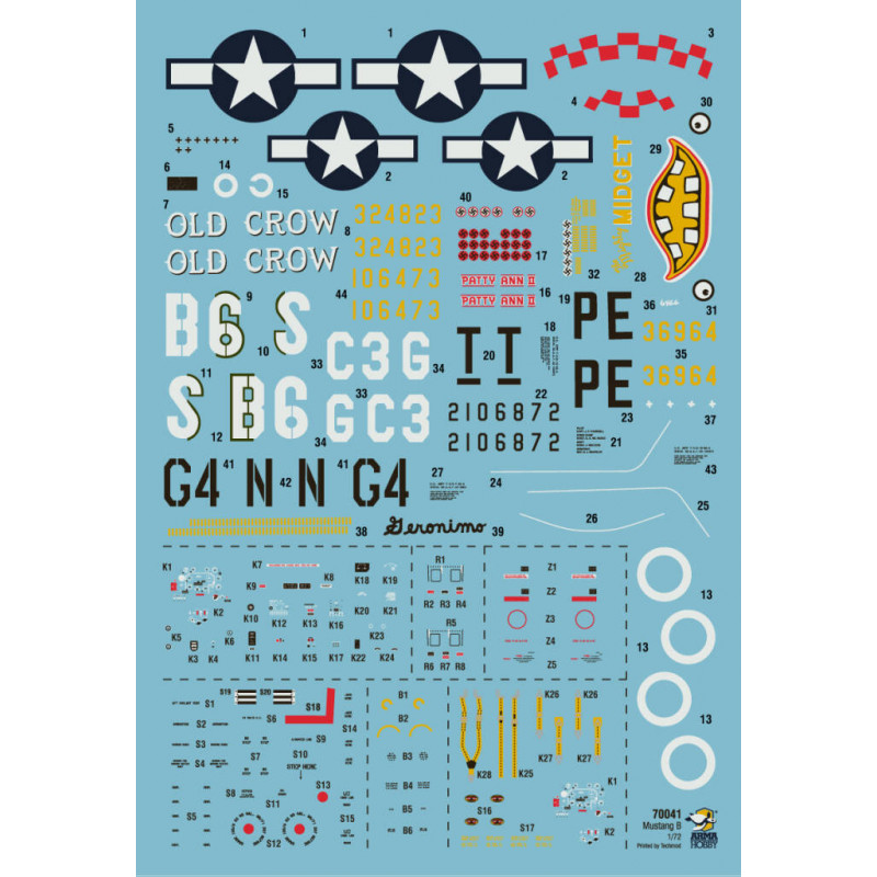 Maquette plastique d'avion P-51B Mustang 1/72 | Scientific-MHD