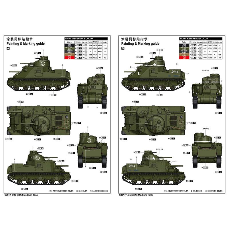 M3A3 mittlerer Tank 1/35 Kunststofftankmodell | Scientific-MHD