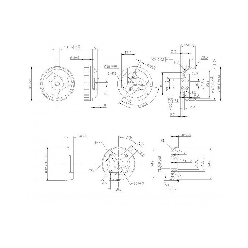 Elektromotor DM3625 KV800 Motor | Scientific-MHD