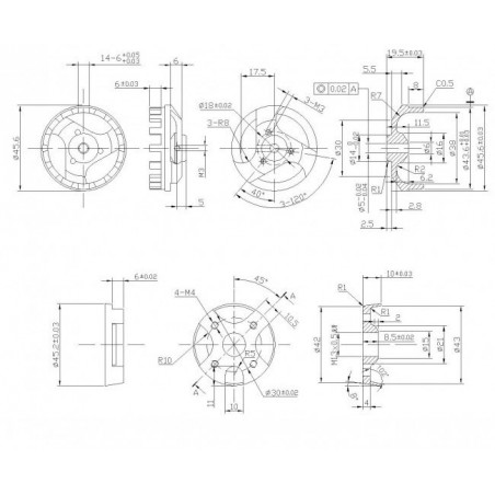 Elektromotor DM3625 KV800 Motor | Scientific-MHD