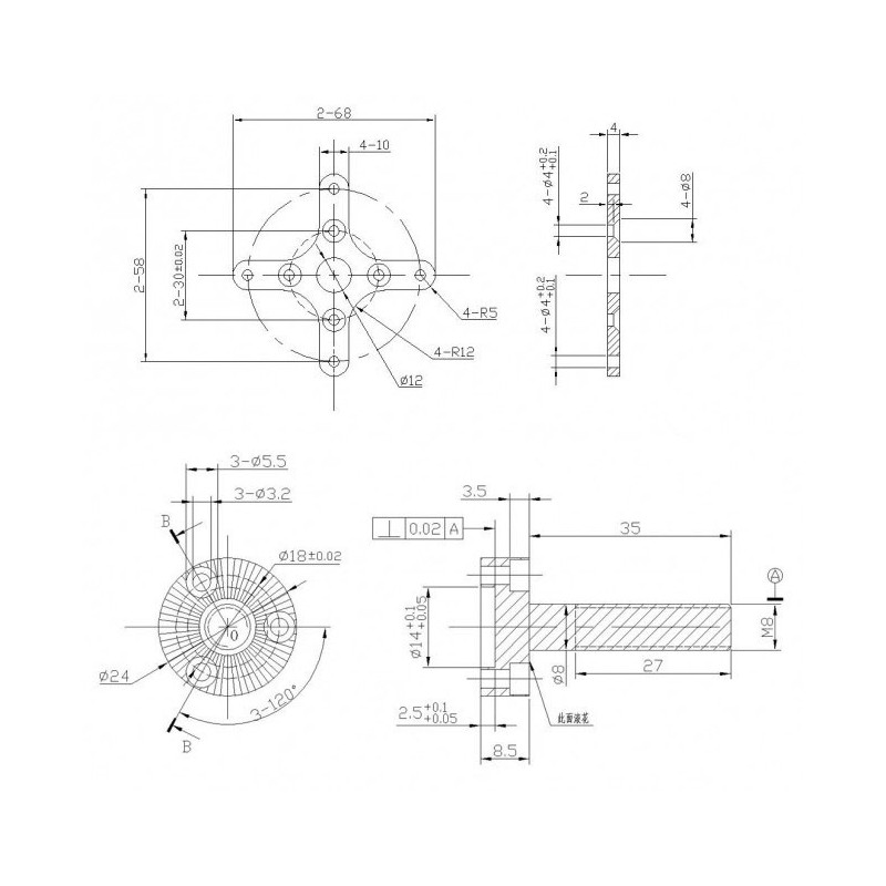 Elektromotor DM3625 KV800 Motor | Scientific-MHD