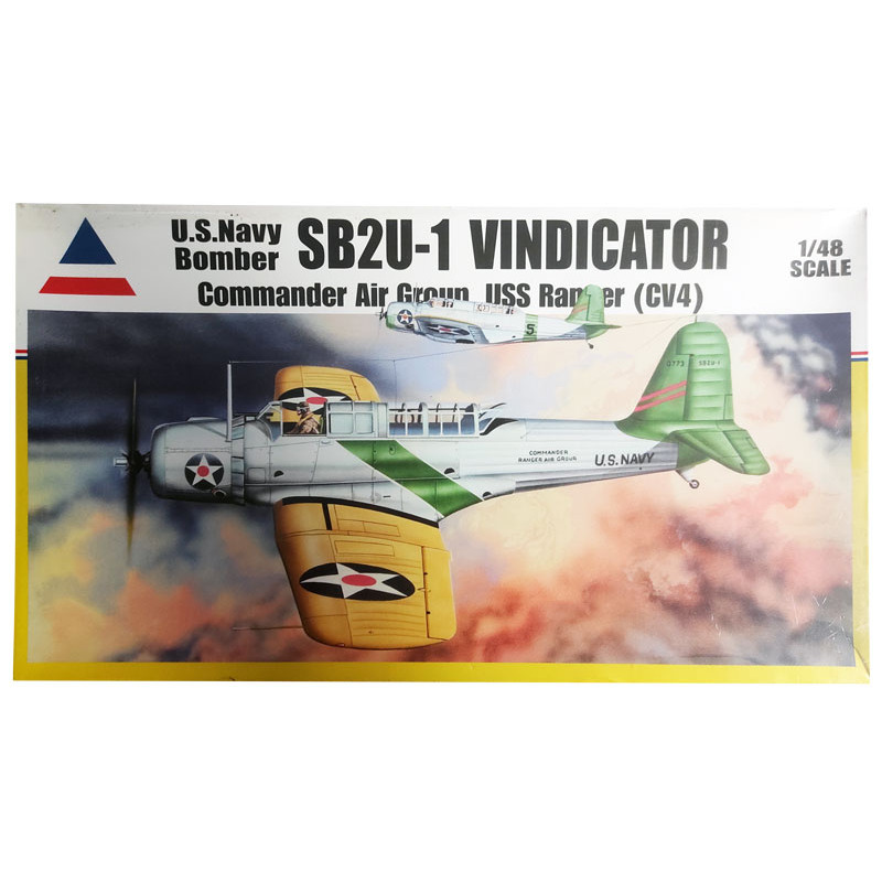 Maquette d'avion en plastique SB2U-1 Vindicator Commander air group USS Range (CV4) 1/48 | Scientific-MHD