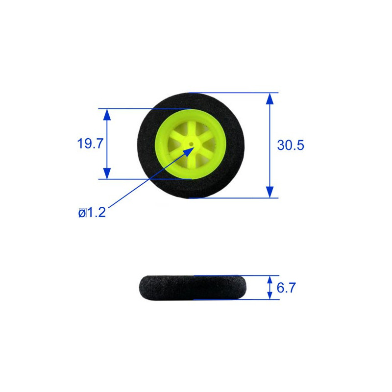 Eingebettete Zubehör -Schaumräder 30/5 mm | Scientific-MHD