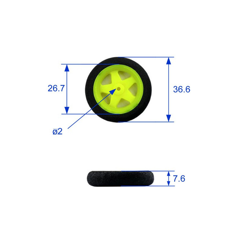 Eingebettetes Zubehör 36/7mm -Schaumstoffräder | Scientific-MHD