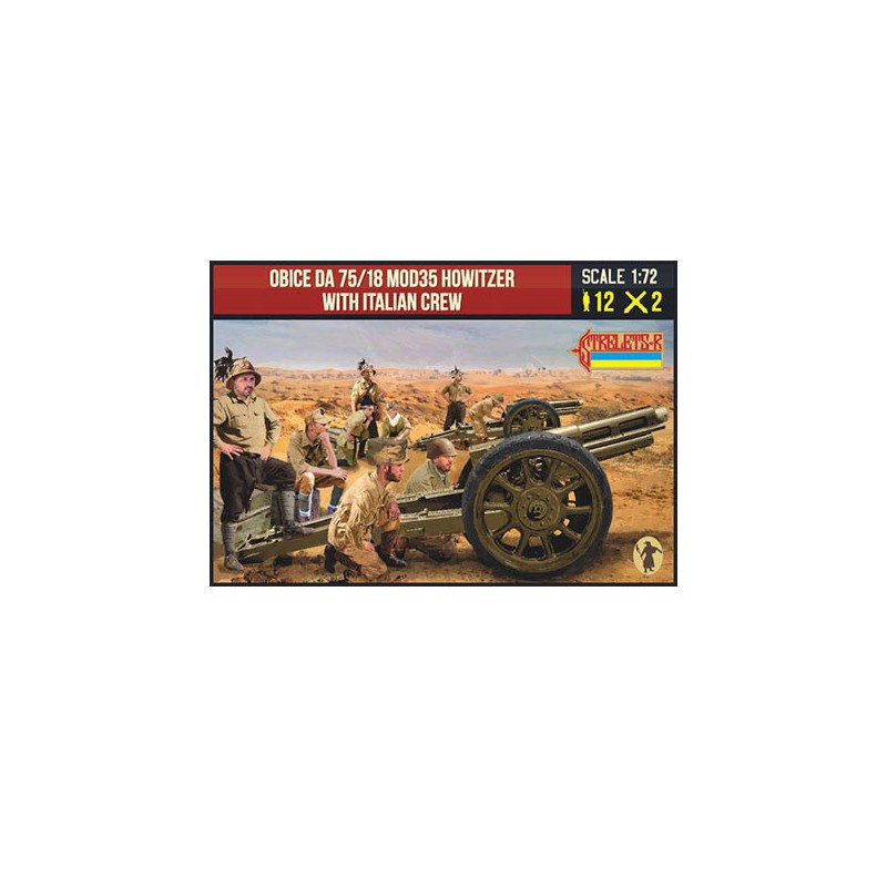 MOD35 Haubhoitzer mit italienischer Crew 1/72 Figur | Scientific-MHD