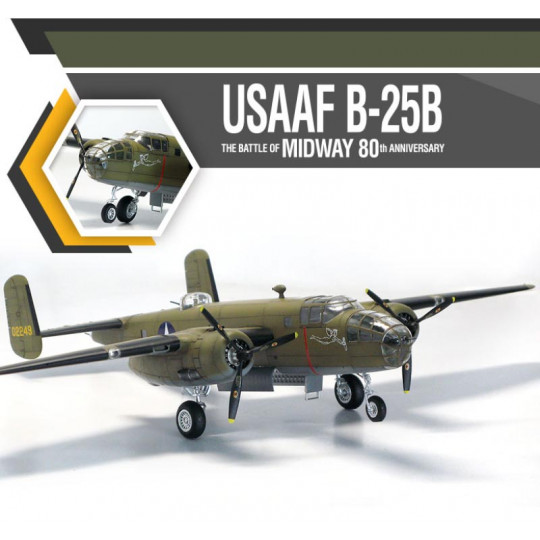 Plastikmodell eines Flugzeuges USAAF B-25B 1/48 DIE SCHLACHT VON MIDWAY 80. JAHRESTAG Plastikmodell eines...