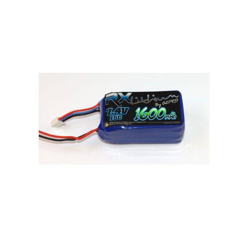 Lipo -Batterie für radio -kontrollierte Gerätepakete RX Lipo 7,4 V/1600mAh Bec | Scientific-MHD
