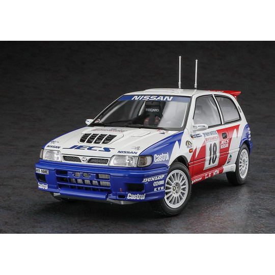 Plastikmodell des Autos Nissan Pulsar (RNN14) GTI-R "Akropolis Rallye 1991 " 1/24 HC53 Plastikmodell des Autos...