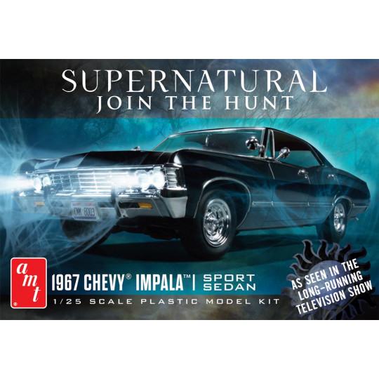 Plastikmodell des Autos Chevy Impala 4-türig 1967 Supernatural 1:25 Plastikmodell des Autos...