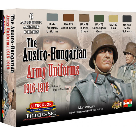 Acrylfarbe Österreichisch-Ungarische Uniformen 1916-1918 Acrylfarbe...