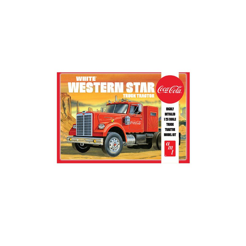 White Western Star Semi Tractor Coca-Cola 1/25 Plastik-LKW-Modell | Scientific-MHD
