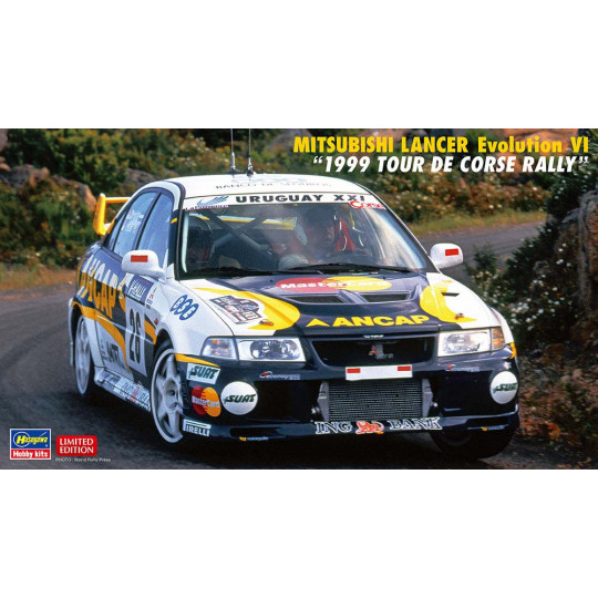 Plastikmodell des Autos Mitsubishi Lancer Evo VI "Rallye Tour de Corse 1999" 1:24 Plastikmodell des Autos...