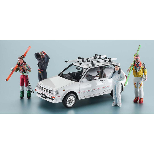 Plastikmodell des Autos Toyota Starlet EP71 Si Limited (3 Türen) "Ski Version" 1:24 Plastikmodell des Autos...