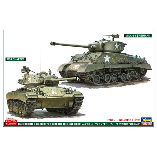 Plastikmodellpanzer M4A3E8 Sherman und M24 Chaffee 1:72 Plastikmodellpanzer M4A3E8...