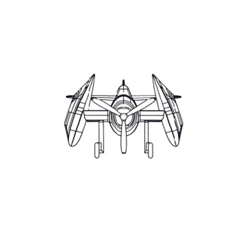 F6F Hellcat Plastikbootmodell (vorgespannt) 1/350 | Scientific-MHD