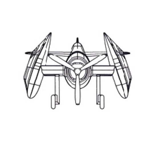 F6F Hellcat Plastikbootmodell (vorgespannt) 1/350 | Scientific-MHD