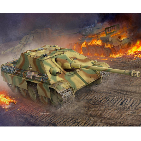 Plastikmodell des deutschen Panzers Sd.Kfz 173 Jagdpanther, letzte Version 1:16 Plastikmodell des deutschen...