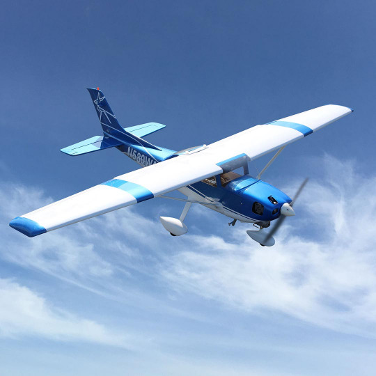 Ferngesteuertes Thermoflugzeug Cessna Skylane T 182 46-55 BLAU ARF Ferngesteuertes...