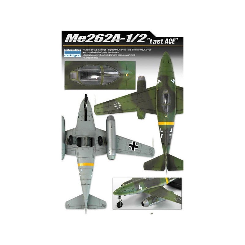 Kunststoffflugzeugmodell ME 262A-1/2 LETZT ACE 1/72 | Scientific-MHD Kunststoffflugzeugmodell ME 262A-1/2 LETZT ACE 1/72 | Scientific-MHD