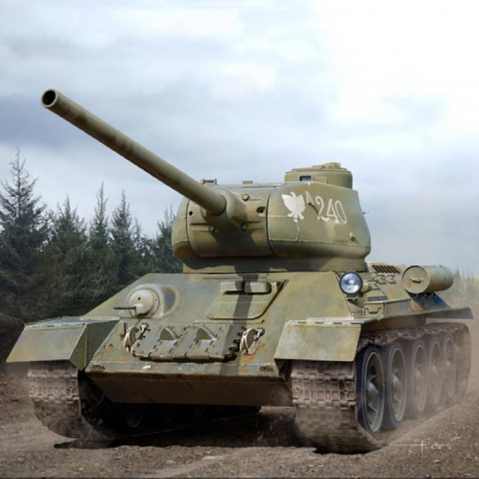Plastikmodell des russischen Panzers T-34-85 "Nr. 183 der Ural-Fabrik" 1:35 Plastikmodell des...