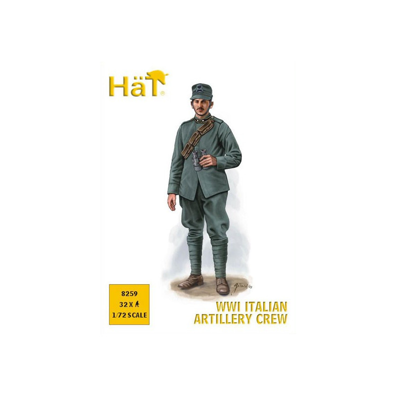 Italienische Artillerie -Figur im Ersten Weltkrieg 1/72 | Scientific-MHD