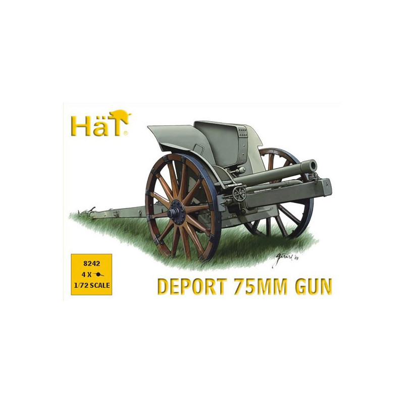Italienische Canon -Figur 75 mm WWI 1/72 | Scientific-MHD