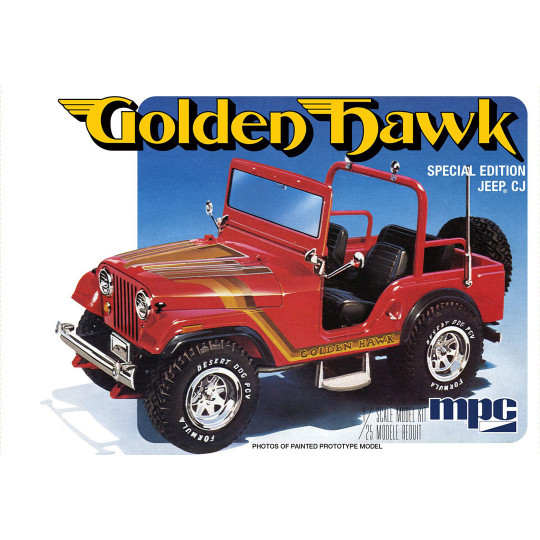 Plastikmodell des Autos Jeep CJ5 Golden Hawk 1:25 Plastikmodell des Autos...