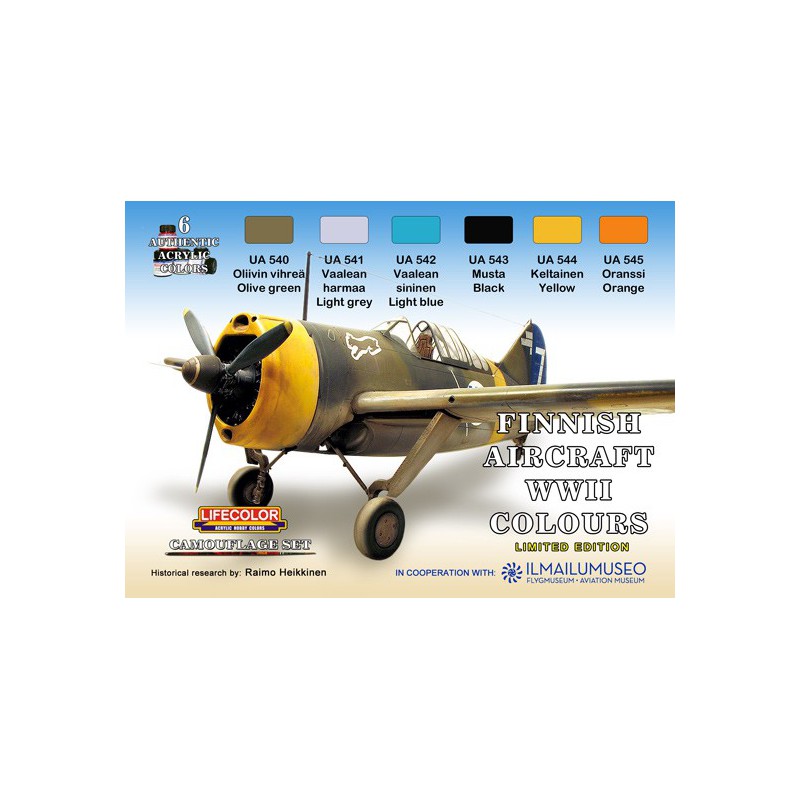 Acrylmalerei set finnisches Flugzeug im Zweiten Weltkrieg | Scientific-MHD