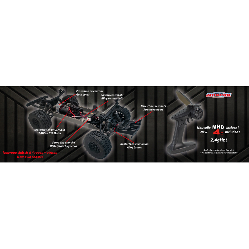 Draft Car -kontrolliertes Auto Interceptor Black XL 1/10 | Scientific-MHD