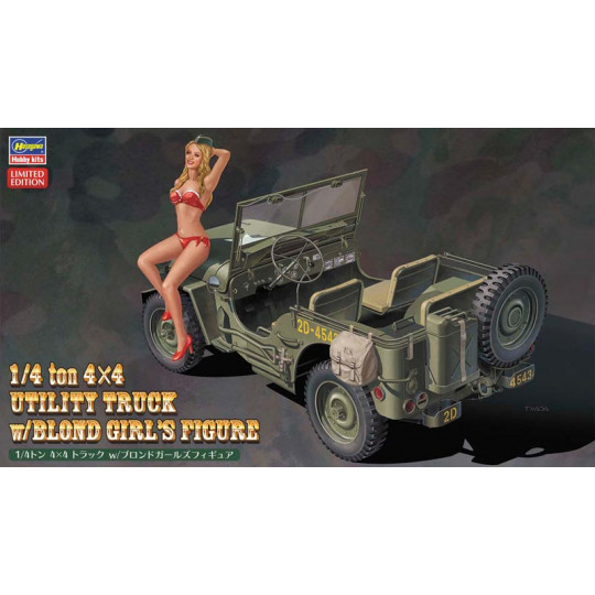 Plastikmodell-Auto Jeep + Figur 1/24 SP449 Plastikmodell-Auto Jeep +...