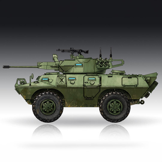 Plastikmodell des Panzers V-150 Commando mit 20mm Kanone 1:72 Plastikmodell des Panzers...