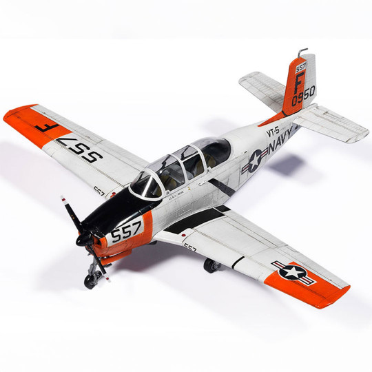 USN T-34B Mentor "VT-5 Training Air wing" Plastikmodellflugzeug 1:48 USN T-34B Mentor "VT-5...