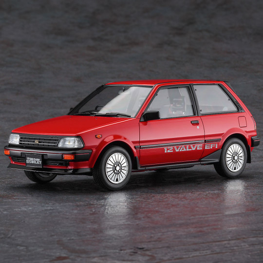 Plastikmodell des Autos Toyota Starlet EP71 Si Limited rot 1:24 Plastikmodell des Autos...