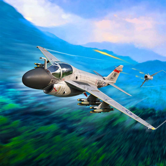 Modell des Flugzeugs A-6A...