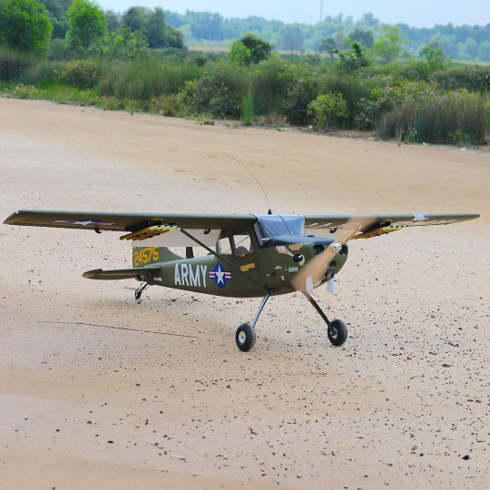 Ferngesteuertes Thermikflugzeug Giant Scale CESSNA BIRD DOG "Chickenman" 70-125cc ARF Ferngesteuertes...