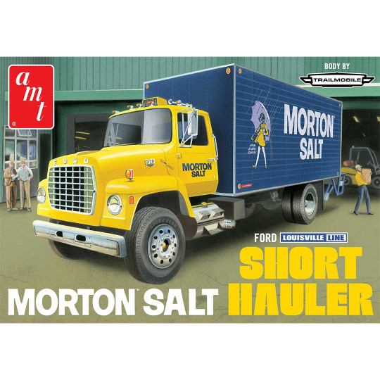 Plastikmodell eines Lastwagens Ford Louisville Short Hauler Morton Salt 1:25 Plastikmodell eines...