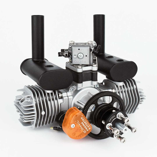 Thermischer Benzinmotor für Flugzeuge EPHIL 76cc Zweizylinder PRO mit Anlasser Thermischer Benzinmotor für...
