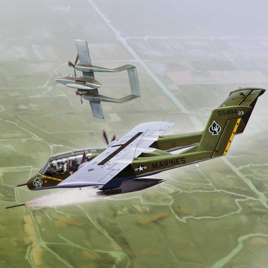 Plastikmodellflugzeug NORTH AMERICAN OV-10 A/C BRONCO Vietnamkrieg 1969 1:32 Plastikmodellflugzeug NORTH...