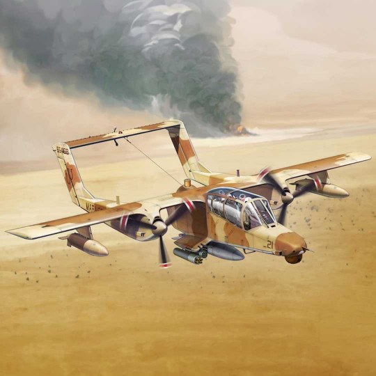 Plastikmodellflugzeug NORTH AMERICAN OV-10D "BRONCO" Golfkrieg Wüstensturm 1995 1/32 Plastikmodellflugzeug NORTH...