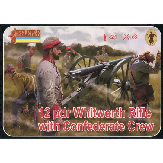 Figurine kanone whitworth 12 pdr mit konföderierter besatzung 1:72 Figurine kanone whitworth...