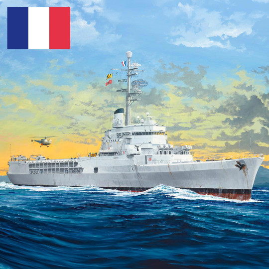 Plastikmodellschiff JEANNE D'ARC Französischer Hubschrauberträger 2008 1:350 Plastikmodellschiff JEANNE...